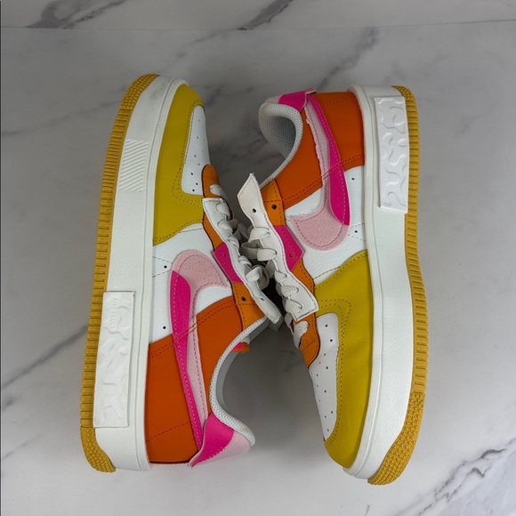 Nike Air Force 1 Fontanka Sunrise Sneakers Women’s 9.5 Colorblock Leather - Picture 6 of 10